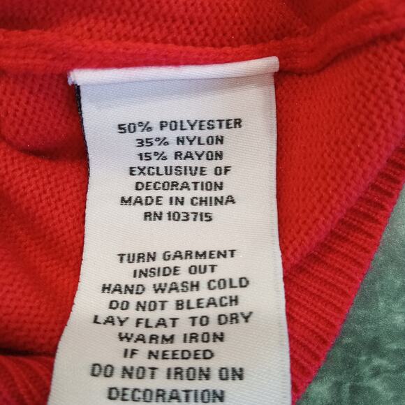 Nanette Lapore Puff Balloon Sparkle Sleeve Crewneck Sweater NWT Red - Picture 9 of 11